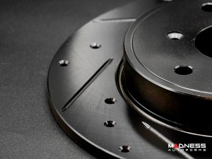 smart fortwo Brake Rotors (2) - 451 - Front - R1 Concepts - eLine Black Series - Drilled + Slotted